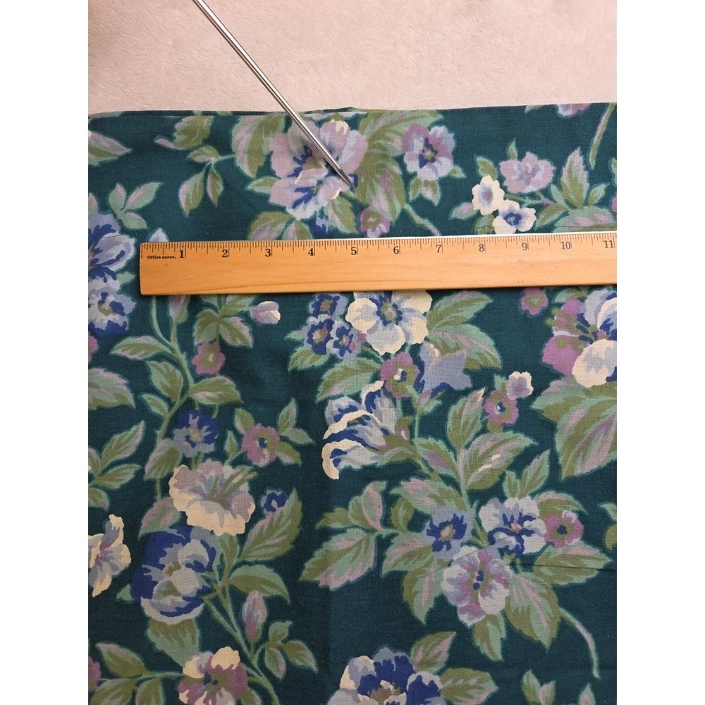 Vtg 90s Primrose Violet Green Floral‎ Martex 